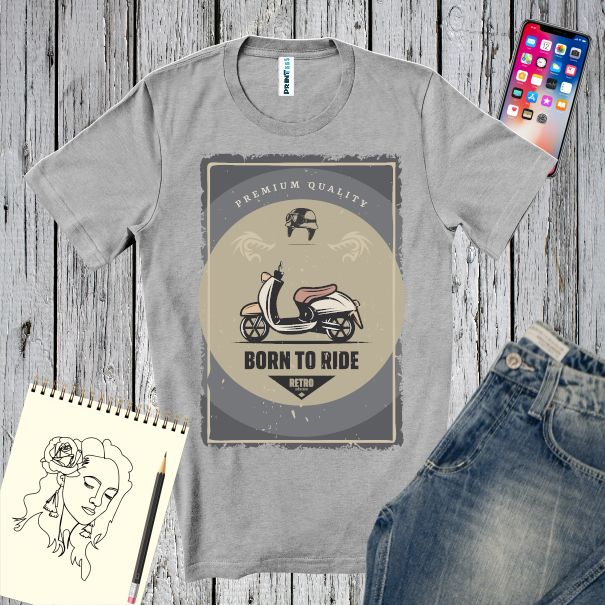 Tricou bărbat - Retro Scooter