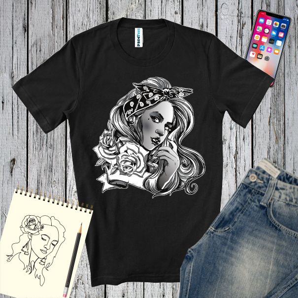 Tricou bărbat - Portret în tonuri de gri