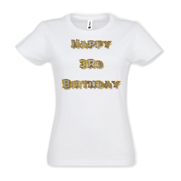 Tricou damă - Happy 3rd Birthday - imagine 2