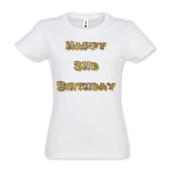 Tricou damă - Happy 2nd Birthday - imagine 2