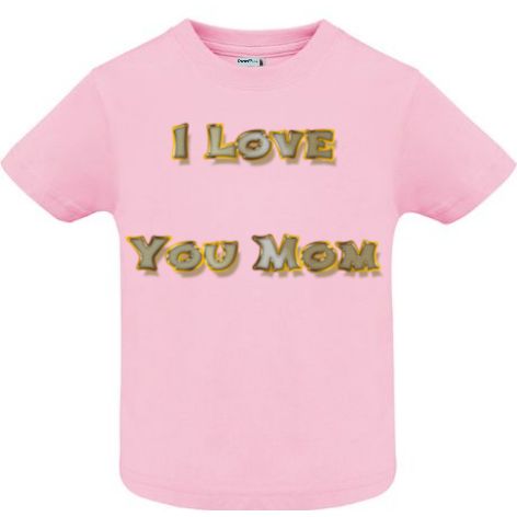 Tricou copii - I Love You Mom - imagine 8