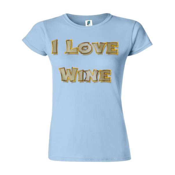 Tricou damă - I Love Wine - imagine 4