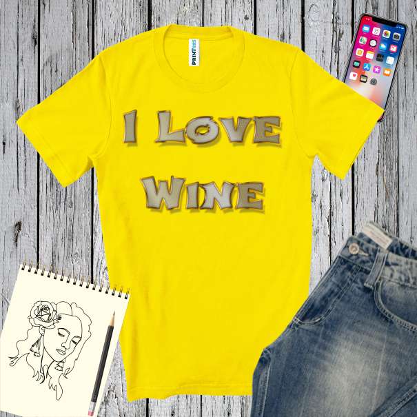 Tricou bărbat - I Love Wine