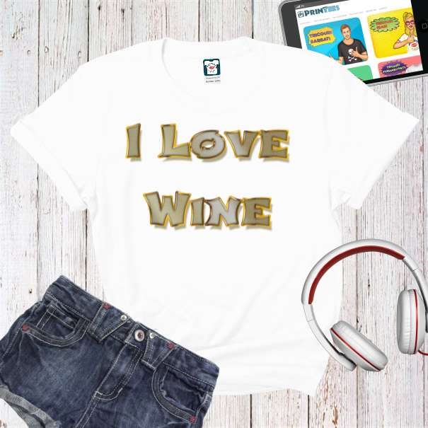 Tricou damă - I Love Wine
