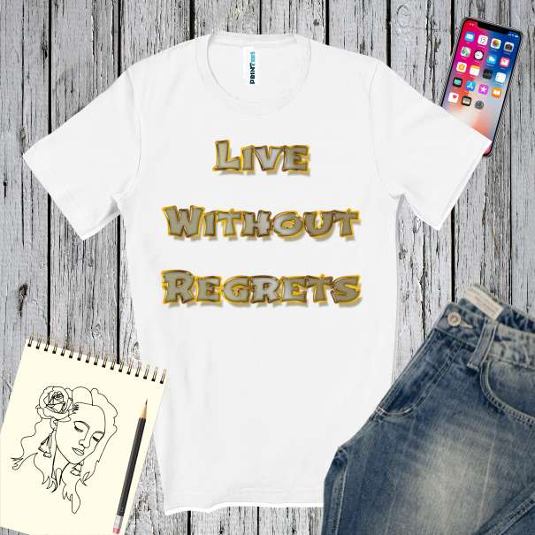 Tricou bărbat - Live Without Regrets