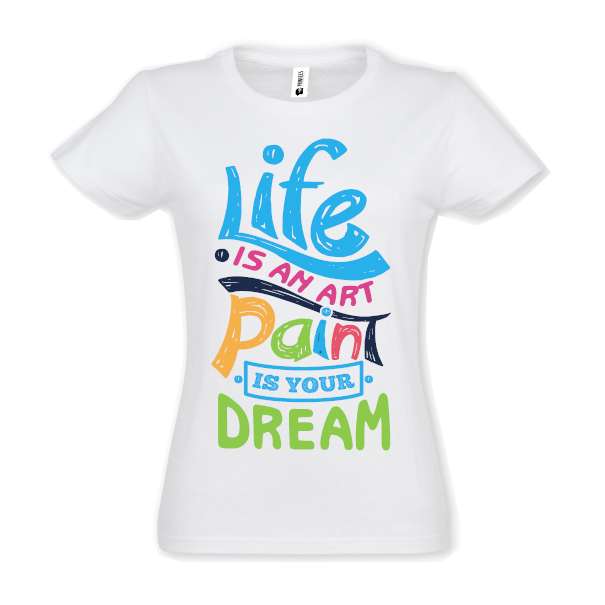 Tricou damă - Art paint life - imagine 2