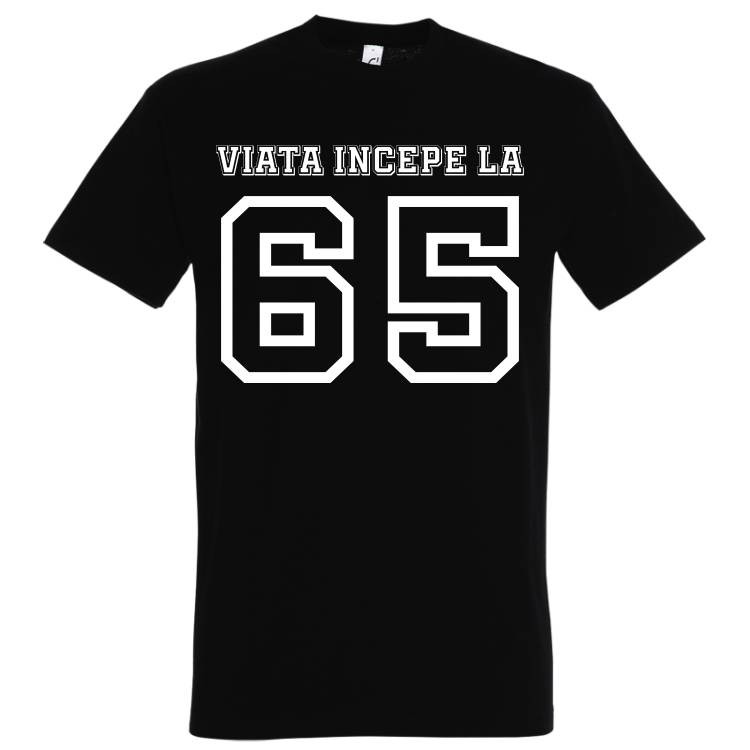 Tricou bărbat - Viața începe la 65 - imagine 3