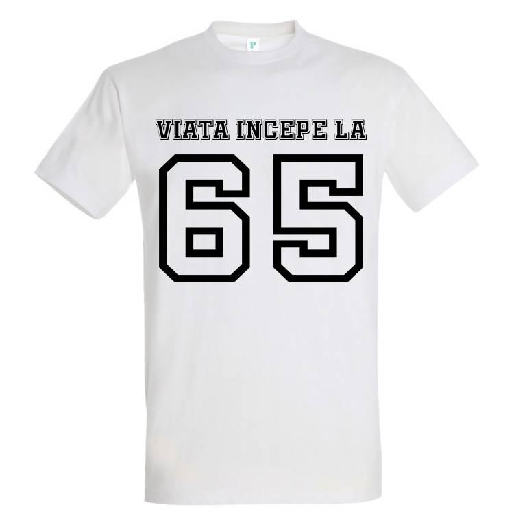 Tricou bărbat - Viața începe la 65 - imagine 2