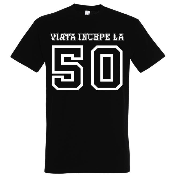 Tricou bărbat - Viața începe la 50 - imagine 3