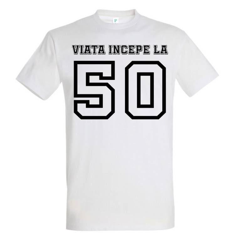 Tricou bărbat - Viața începe la 50 - imagine 2