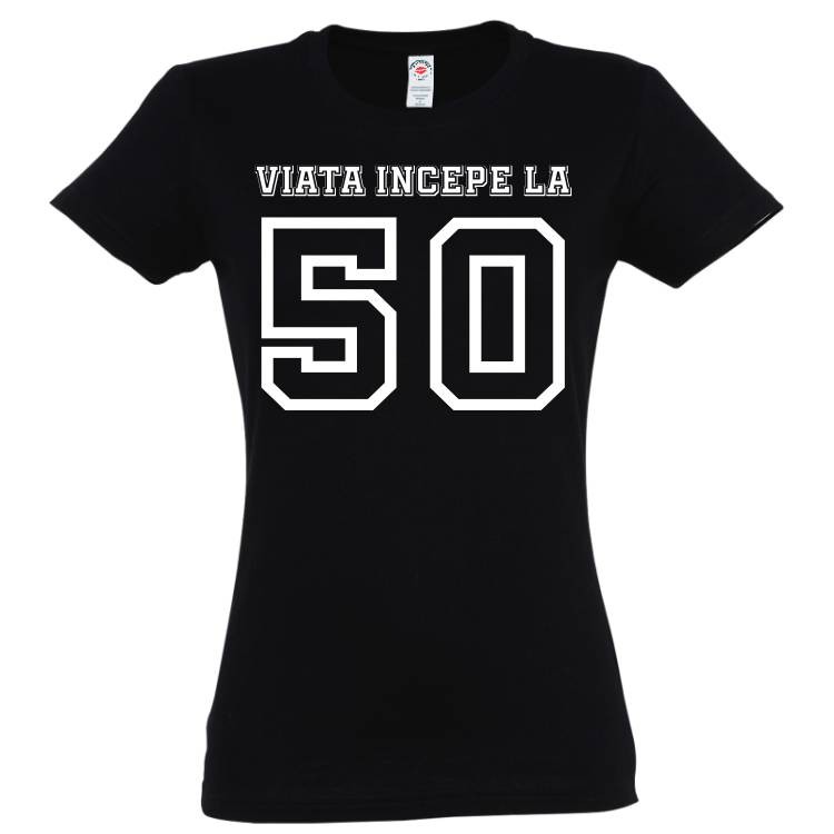 Tricou damă - Viața începe la 50 - imagine 3