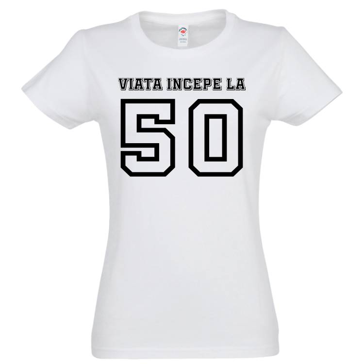 Tricou damă - Viața începe la 50 - imagine 2