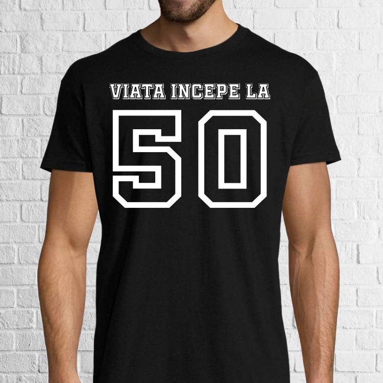 Tricou bărbat - Viața începe la 50