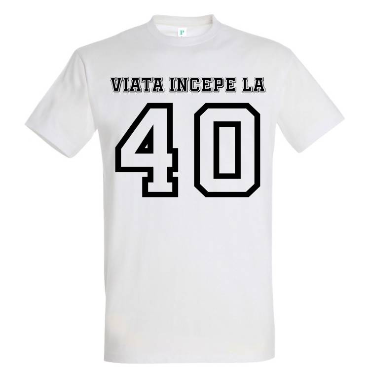 Tricou bărbat - Viața începe la 40 - imagine 2