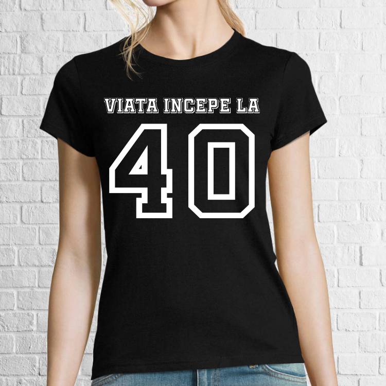 Tricou damă - Viața începe la 40
