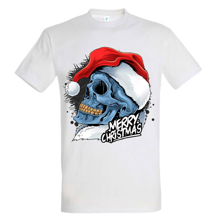 Tricou bărbat - Christmas Skull - imagine 2