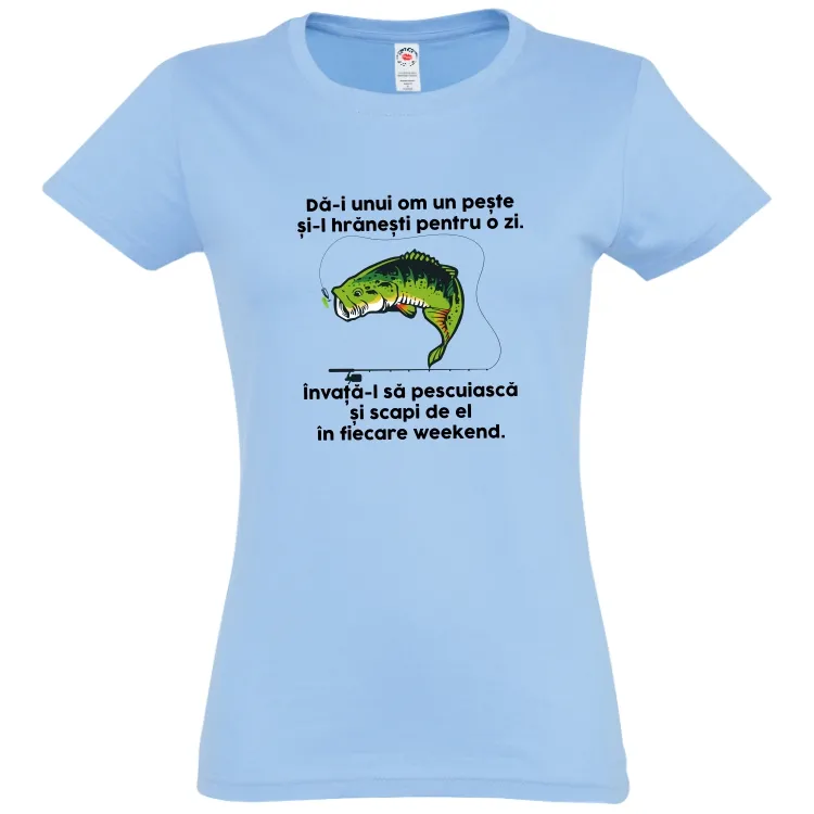 Tricou damă - Învață-l să pescuiască - imagine 4