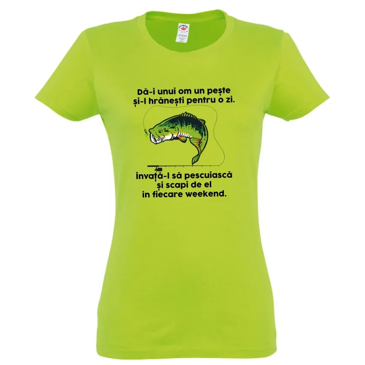 Tricou damă - Învață-l să pescuiască - imagine 9