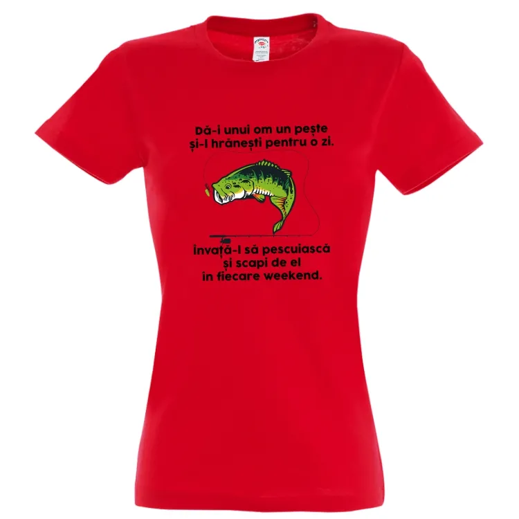 Tricou damă - Învață-l să pescuiască - imagine 7