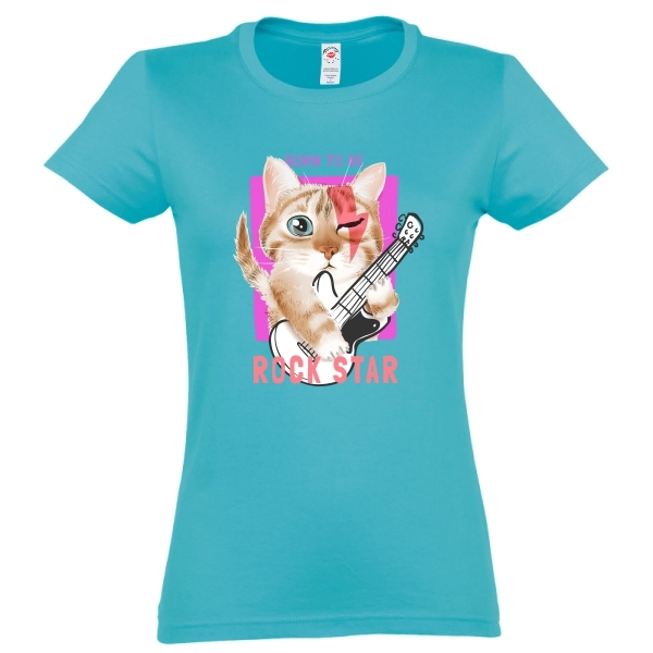Tricou damă - Rock Star Cat - imagine 3