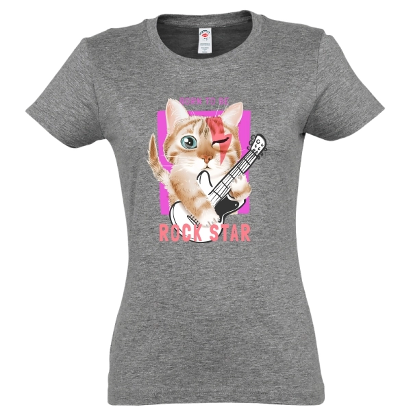 Tricou damă - Rock Star Cat - imagine 5