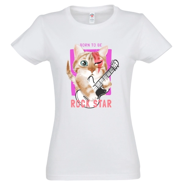 Tricou damă - Rock Star Cat - imagine 2