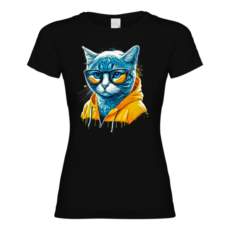 Tricou damă - Cyberpunk Cat - imagine 4