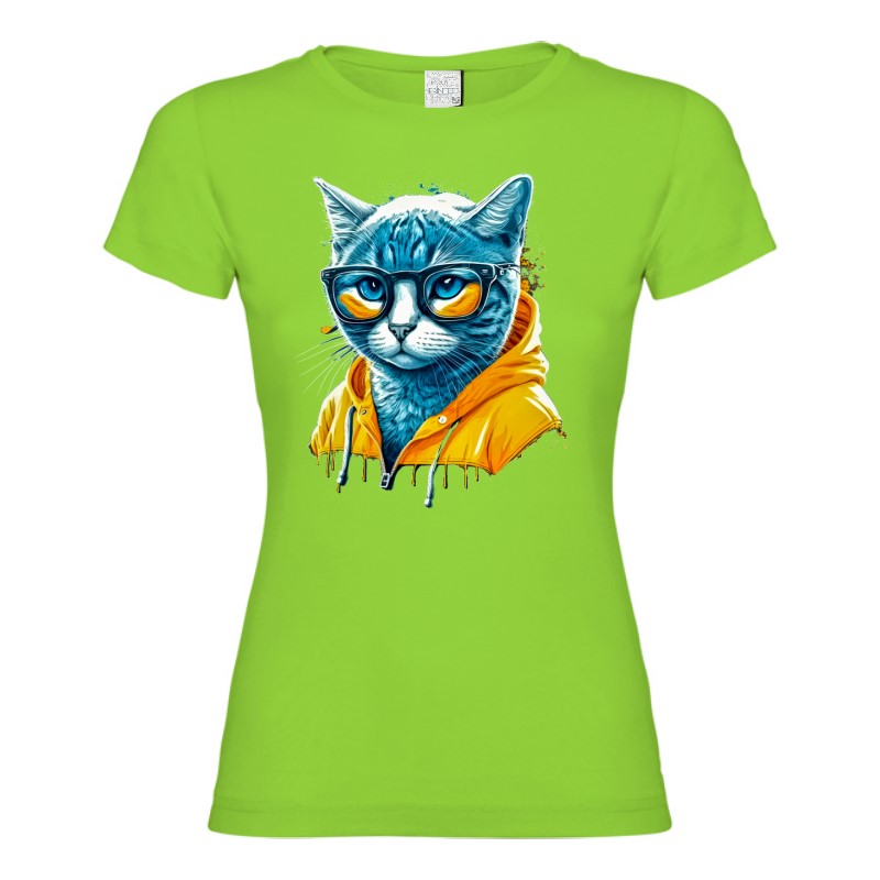 Tricou damă - Cyberpunk Cat - imagine 7