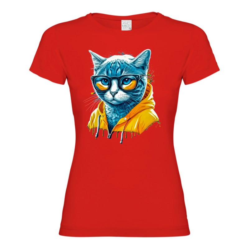 Tricou damă - Cyberpunk Cat - imagine 5