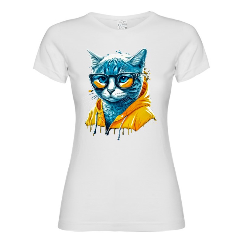 Tricou damă - Cyberpunk Cat - imagine 2