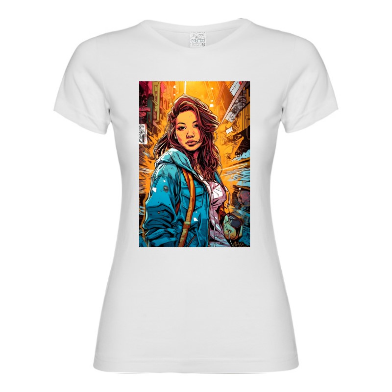 Tricou damă - Cyberpunk Girl - imagine 2
