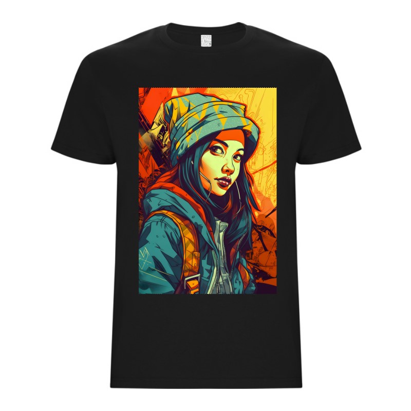 Tricou bărbat - Cyberpunk Girl - imagine 3