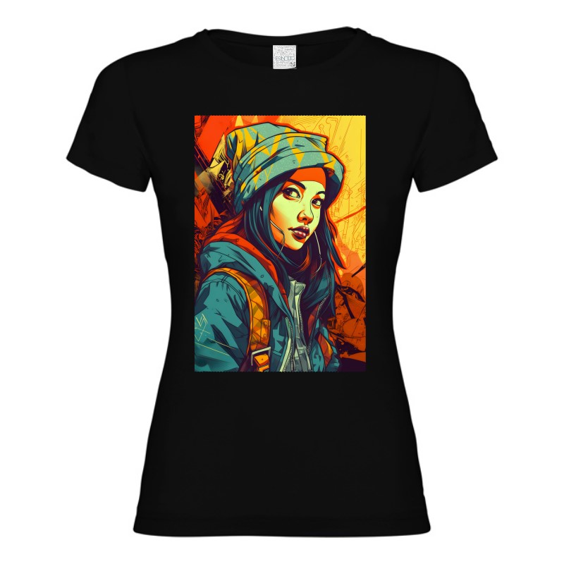 Tricou damă - Cyberpunk Girl - imagine 3