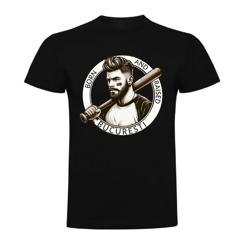 Tricou bărbat - BORN AND RAISED IN BUCURESTI - imagine 5