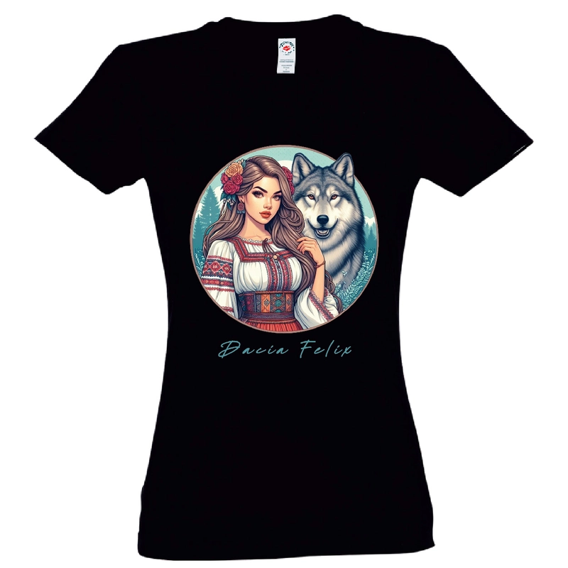 Tricou damă - Dacia Felix - Fata cu lup - imagine 4