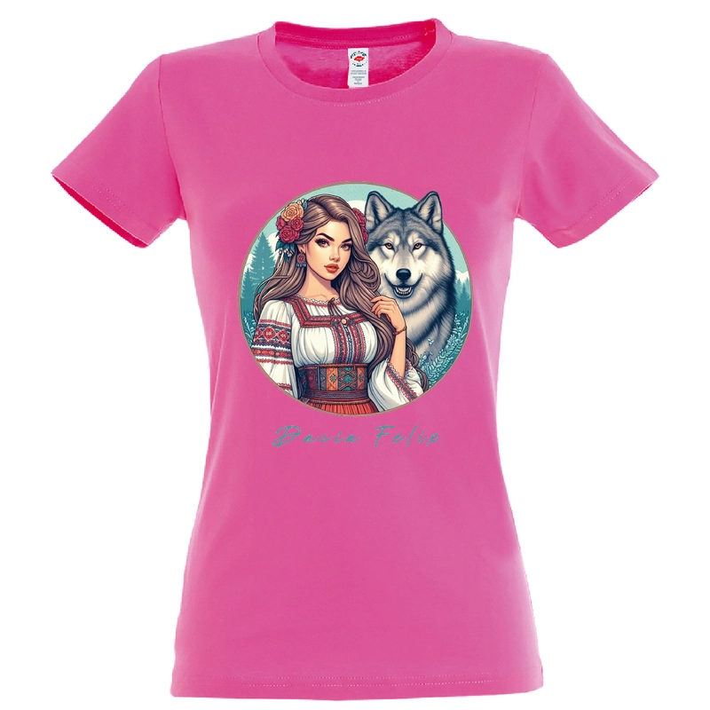 Tricou damă - Dacia Felix - Fata cu lup - imagine 6