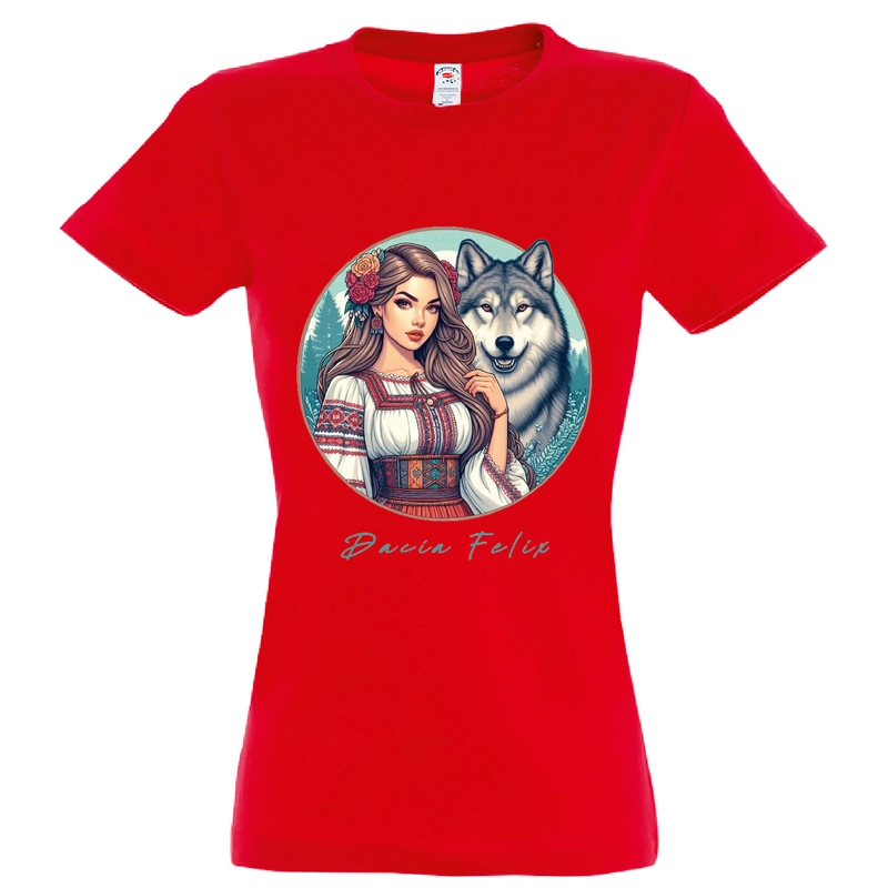 Tricou damă - Dacia Felix - Fata cu lup - imagine 5
