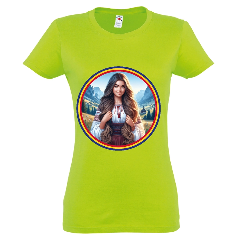 Tricou damă - Româncă de la munte cu tricolor - imagine 9