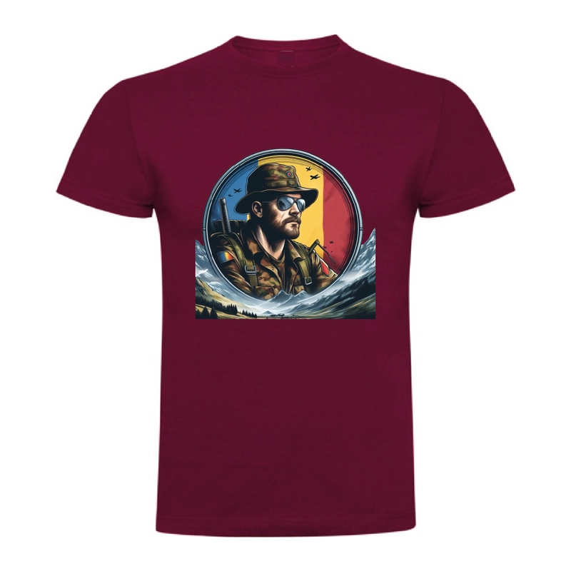 Tricou bărbat - Vânător de munte cu tricolor - imagine 11