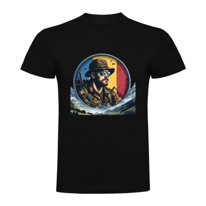 Tricou bărbat - Vânător de munte cu tricolor - imagine 8