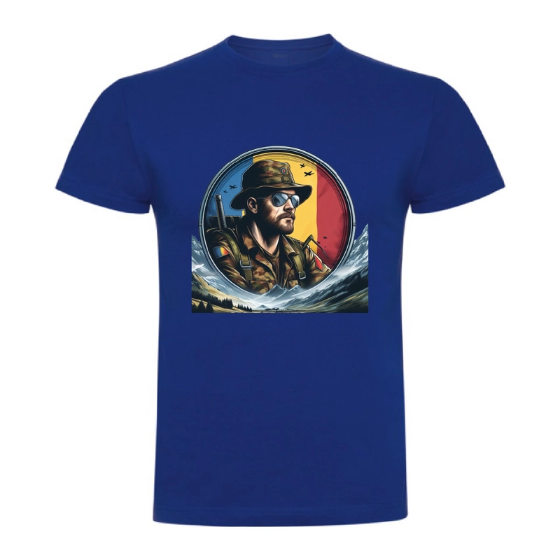 Tricou bărbat - Vânător de munte cu tricolor - imagine 3