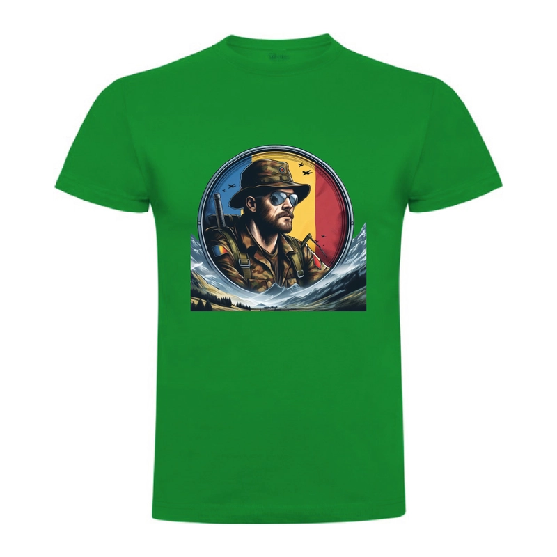Tricou bărbat - Vânător de munte cu tricolor - imagine 10