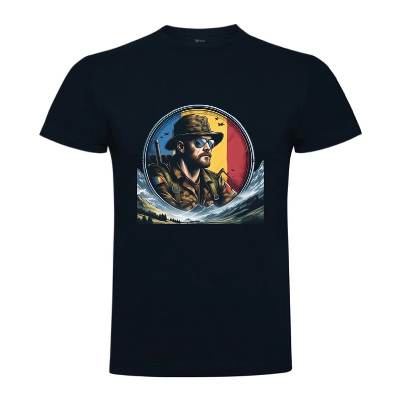 Tricou bărbat - Vânător de munte cu tricolor - imagine 5