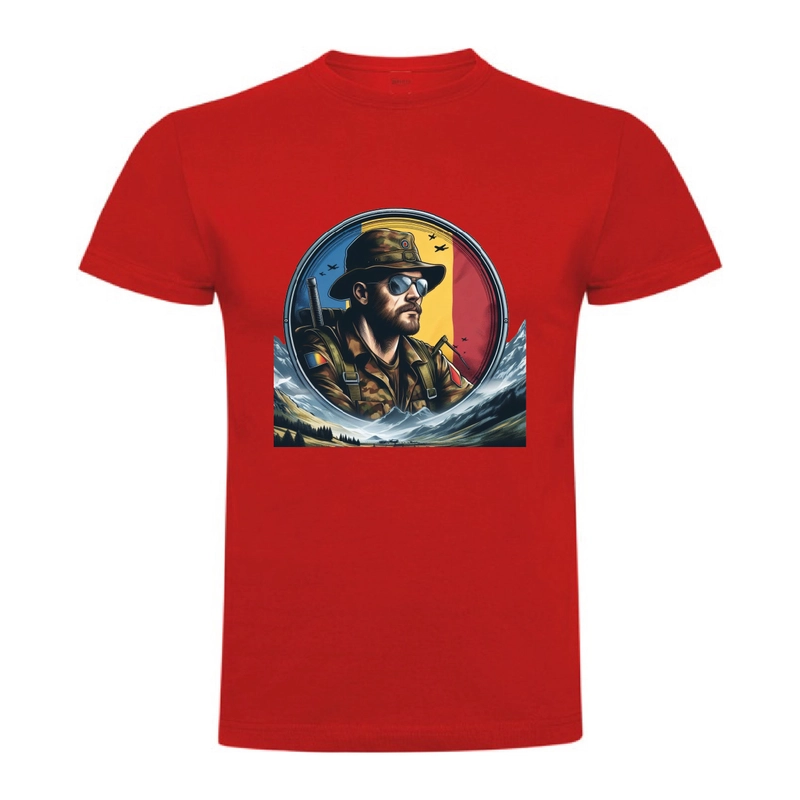 Tricou bărbat - Vânător de munte cu tricolor - imagine 9