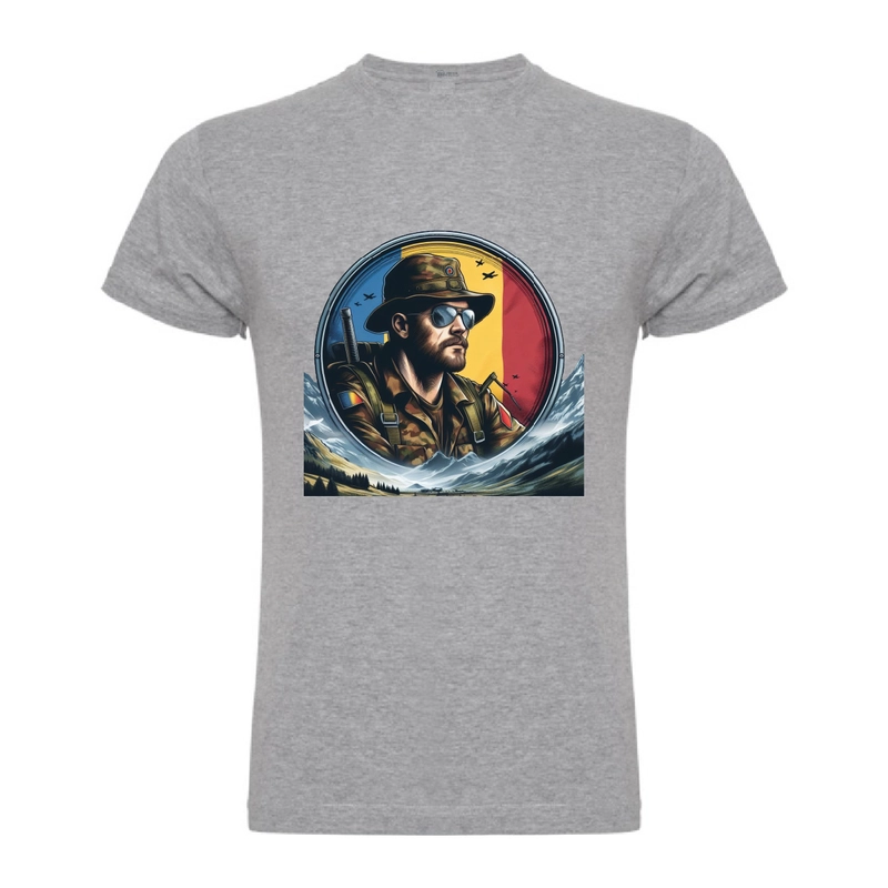 Tricou bărbat - Vânător de munte cu tricolor - imagine 6