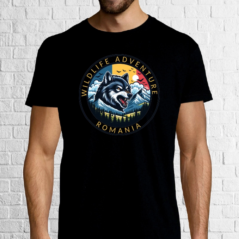 Tricou bărbat - Romana Wildlife Adventure - Lup
