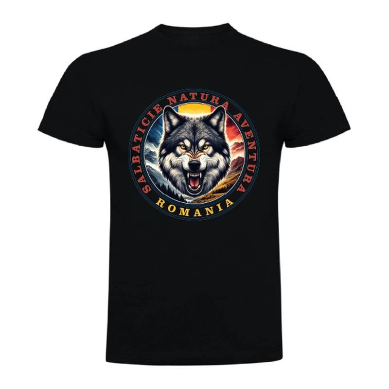Tricou bărbat - Romana Salbaticie Natura Aventura - Lup - imagine 8