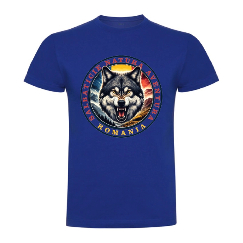 Tricou bărbat - Romana Salbaticie Natura Aventura - Lup - imagine 3