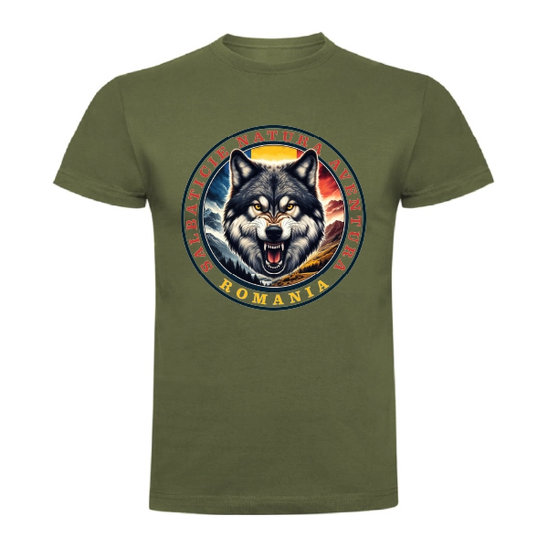 Tricou bărbat - Romana Salbaticie Natura Aventura - Lup - imagine 7