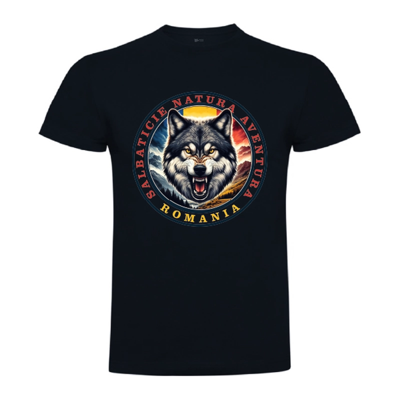 Tricou bărbat - Romana Salbaticie Natura Aventura - Lup - imagine 5